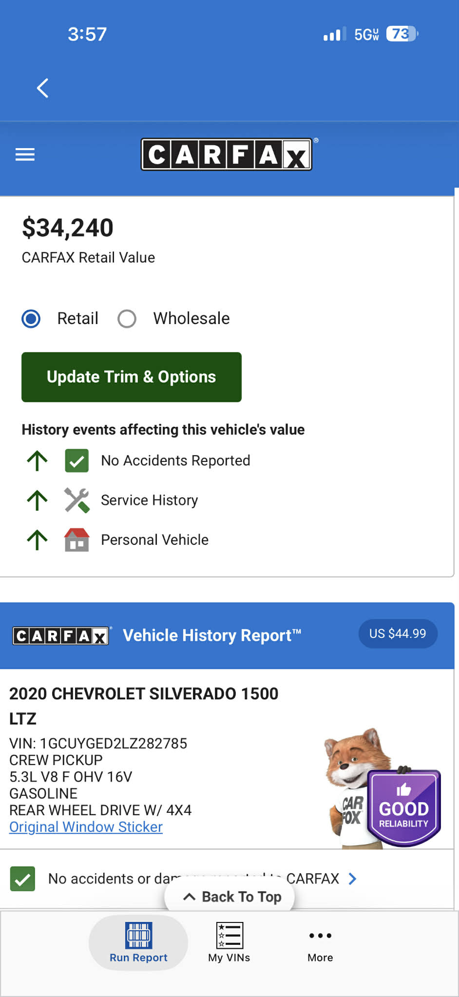
								2020 Silverado LTZ full									