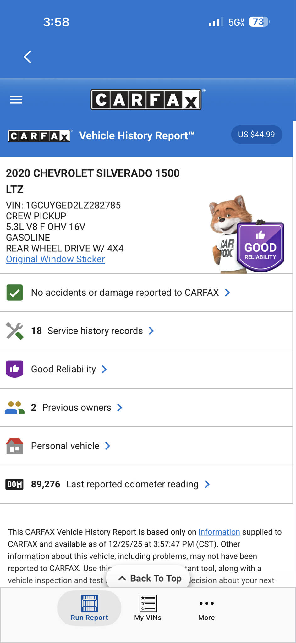 
								2020 Silverado LTZ full									